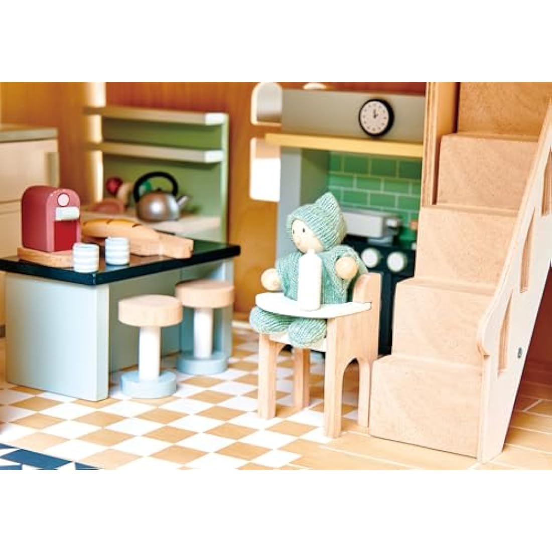 Tender Leaf Toys Wooden Dolls House Kitchen Furniture Set | 4 Pieces