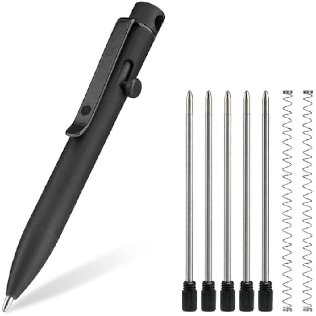 KeyUnity KP04 Titanium Alloy Ballpoint Pen | Retractable EDC Pocket Pen