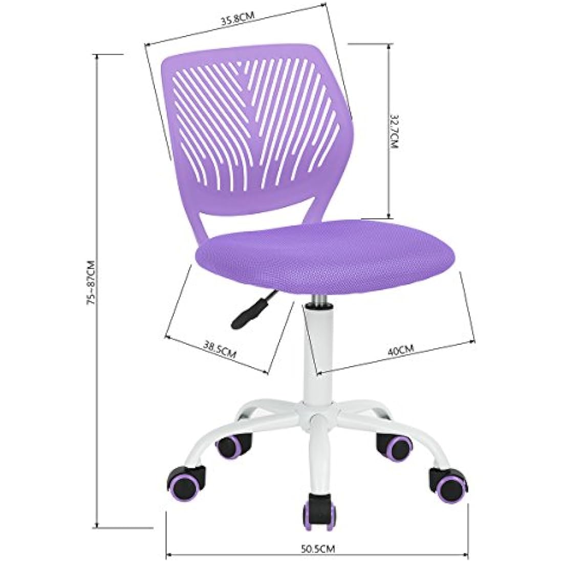 Homy Casa Ergonomic Swivel Desk Chair – Purple Mesh Fabric Task Chair