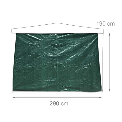 Relaxdays Gazebo Side Walls Set of 2 - Waterproof 3x3m Canopy Panels, Green