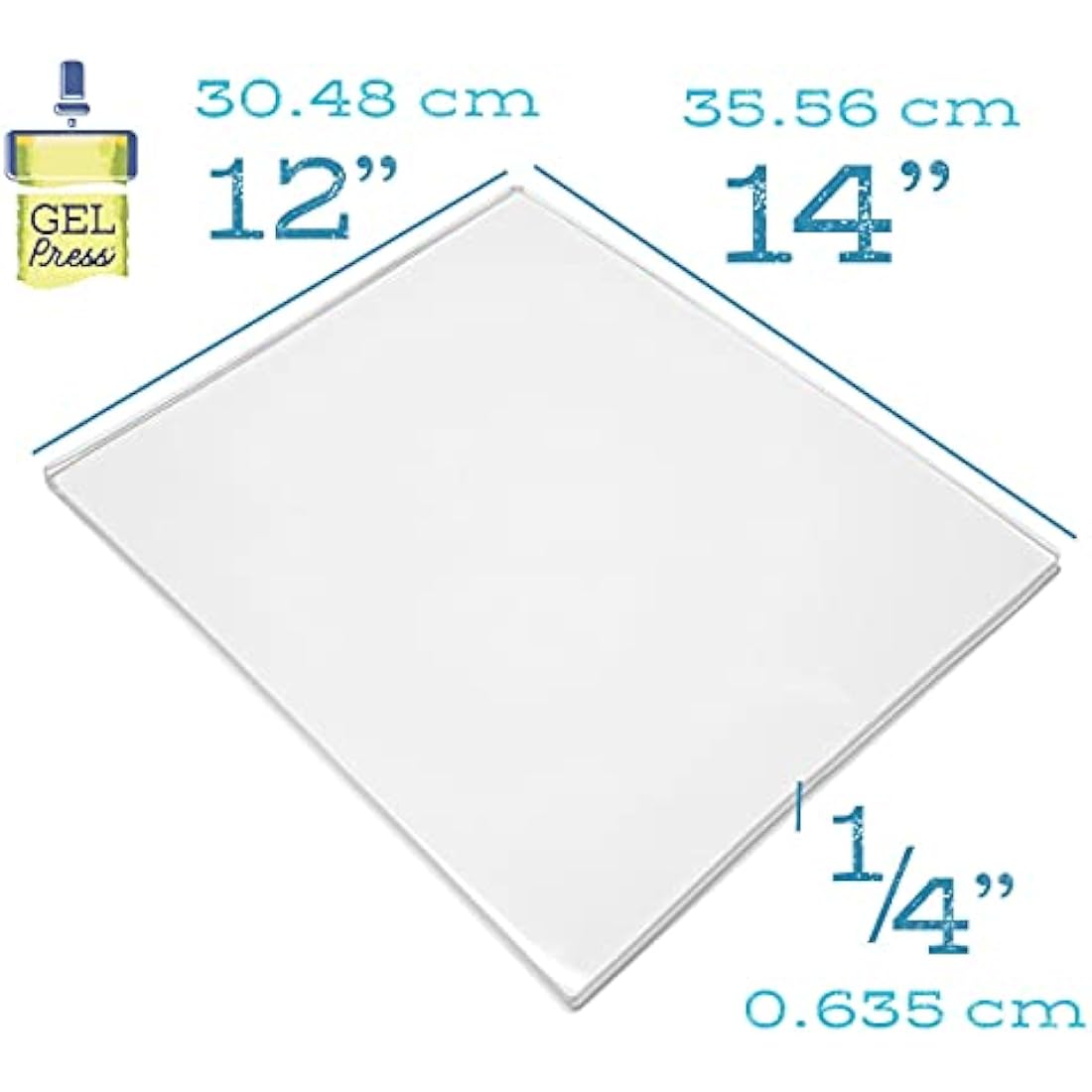 Gel Press Monoprinting Plate – 12” x 14” Reusable Gel Printing Plate