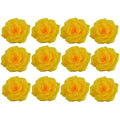 25 Pcs Artificial Silk Rose Flower Heads for DIY - Yellow