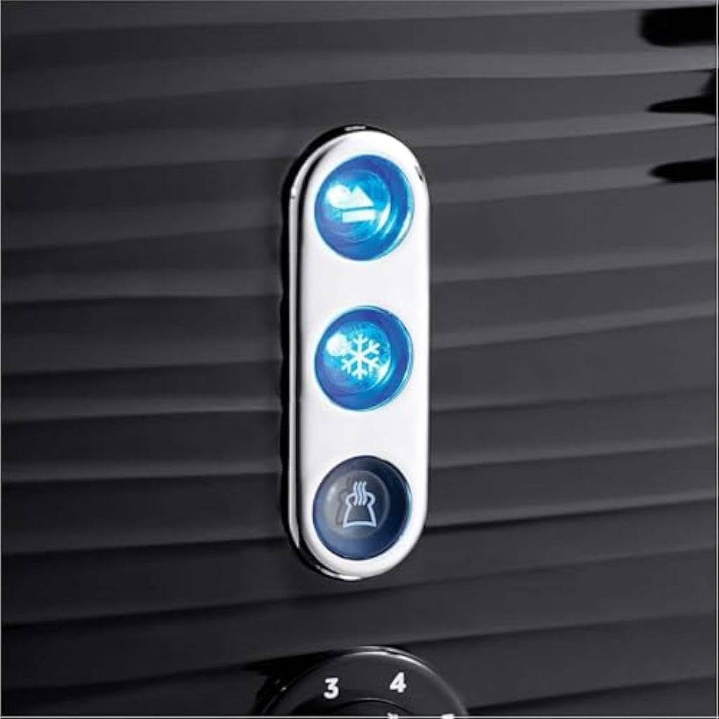 Russell Hobbs Inspire 4-Slice Toaster | High Gloss Black & Chrome