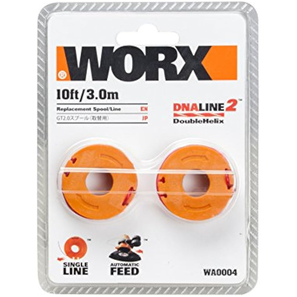 Worx WA0004 Replacement Spool Line Twin Pack for 20V Grass Trimmers
