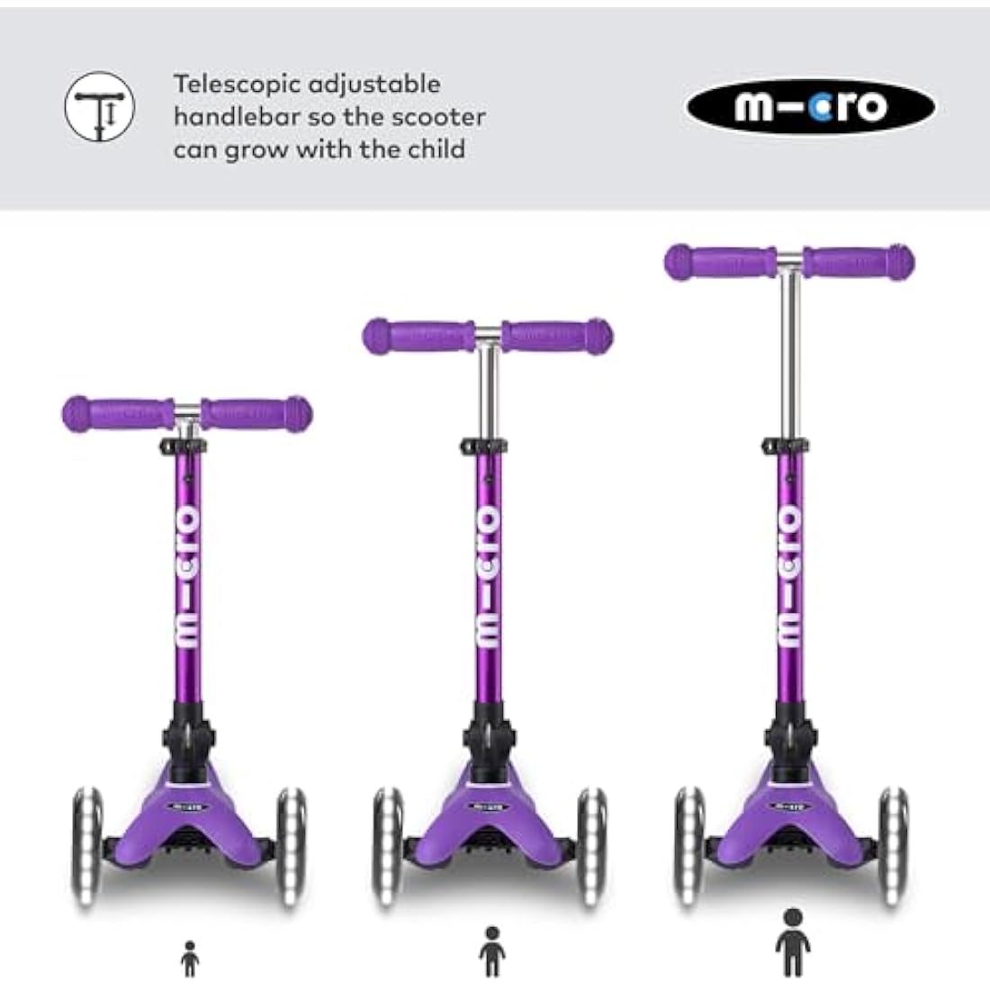 Micro Mini Deluxe LED Foldable Kids Scooter | Light Up Wheels | 2-5 Years