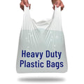 PWgoods White Plastic Carrier Bags – Heavy Duty Retail Size, 1000 Pack