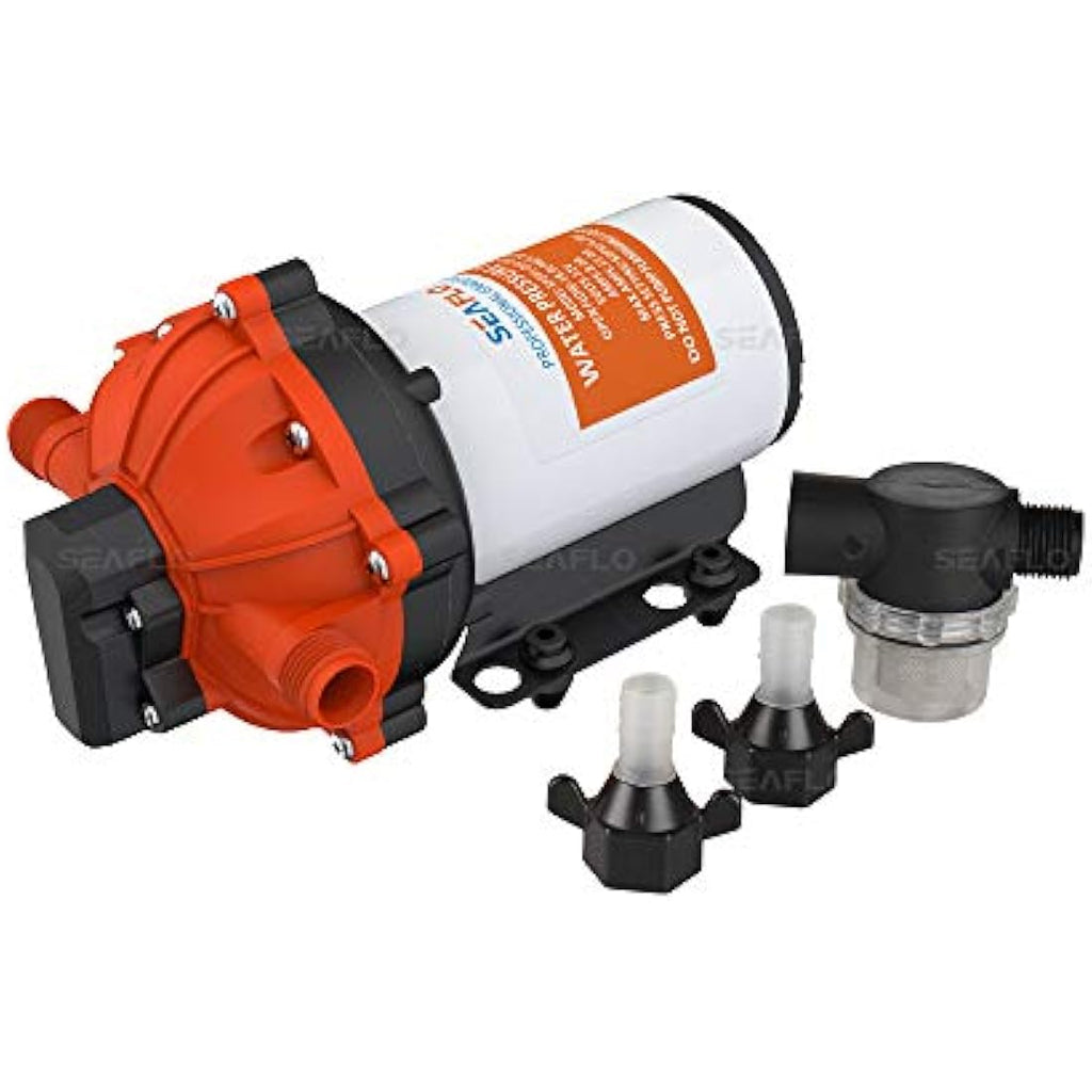 Seaflo 55-Series 12V Diaphragm Water Pump – 5.5 GPM 60 PSI Self-Priming