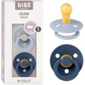 BIBS Colour Pacifier 2-Pack | Natural Rubber Latex | 0-6 Months | Blue