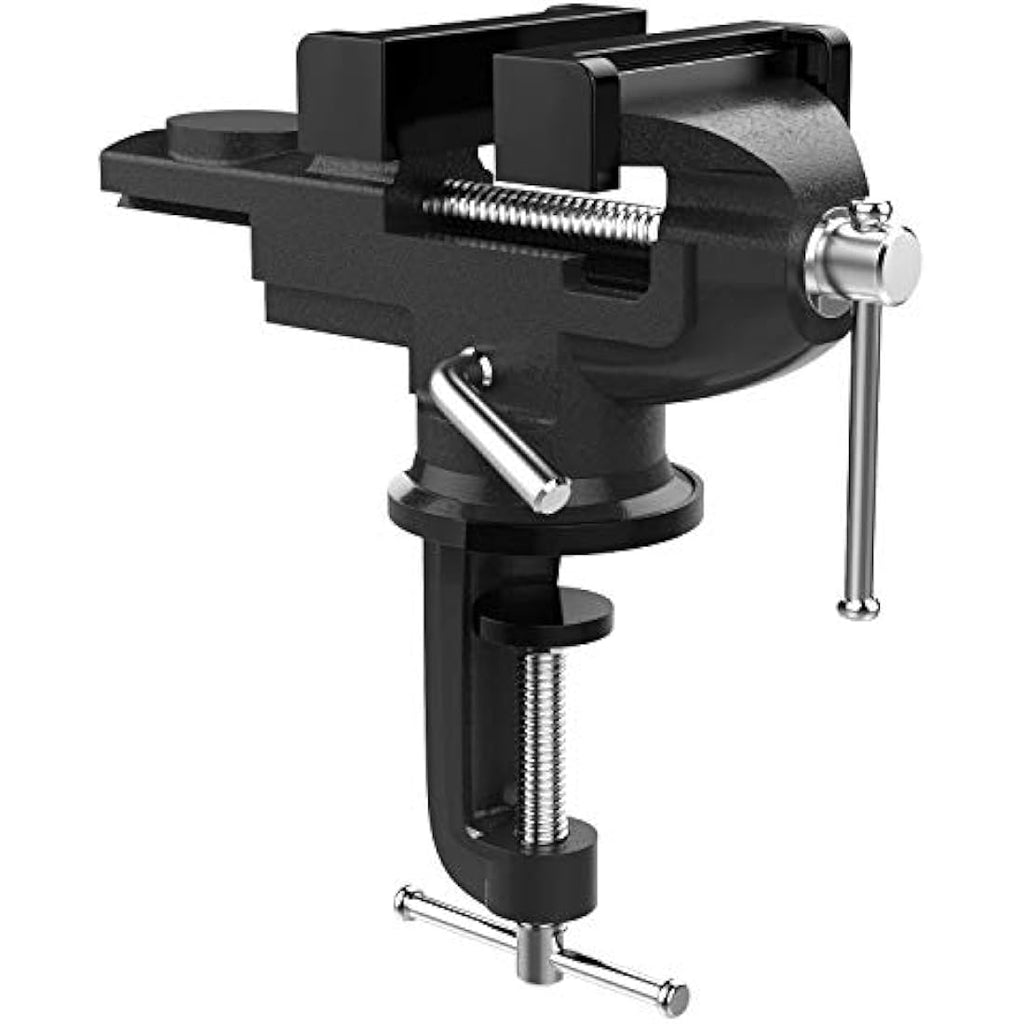 Nuovoware 70mm Table Vise | 360° Swivel Cast Iron Bench Clamp
