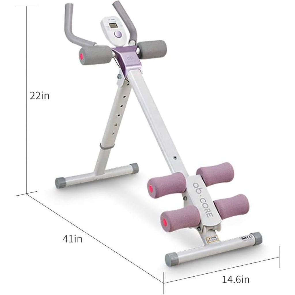 Leikefitness AB9300 Ab Trainer – Foldable Core Workout Machine with LCD