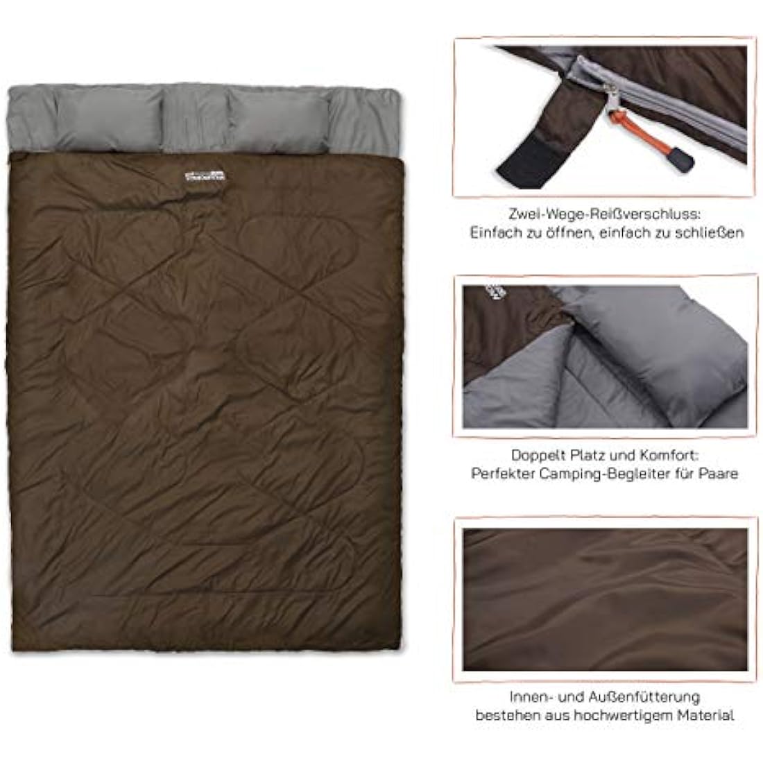 Where Tomorrow Double Sleeping Bag – 3-4 Season Waterproof Camping Gear