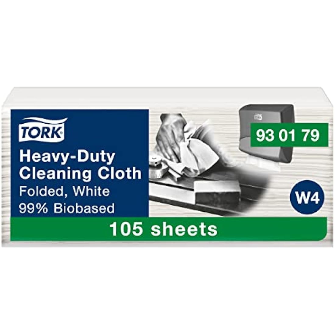 Tork Biobased Heavy-Duty Cleaning Cloth | 99% Plant-Based | 105 Pack
