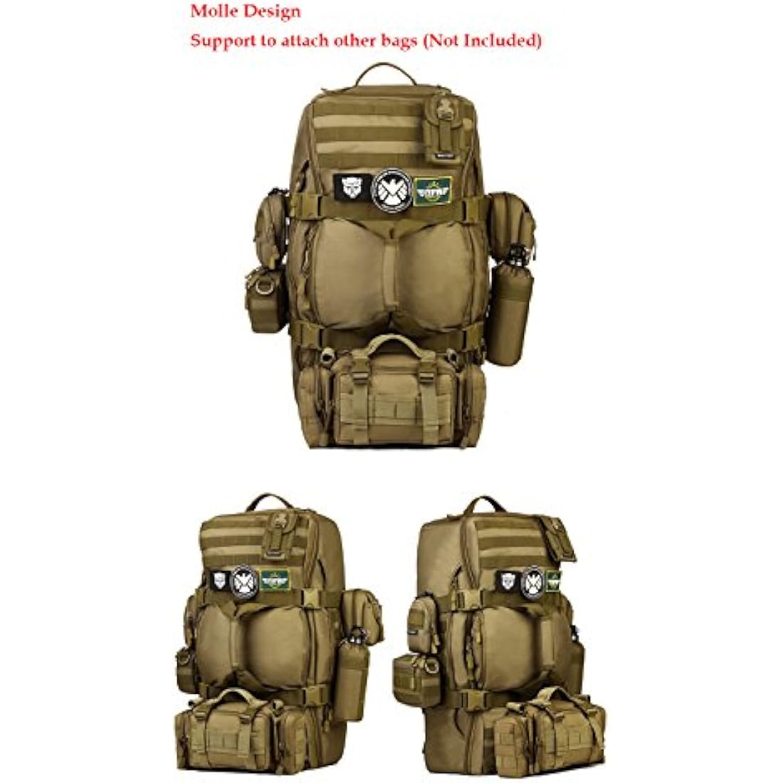 YUHAN 60L Tactical Backpack | Oxford Cloth MOLLE Hiking Rucksack