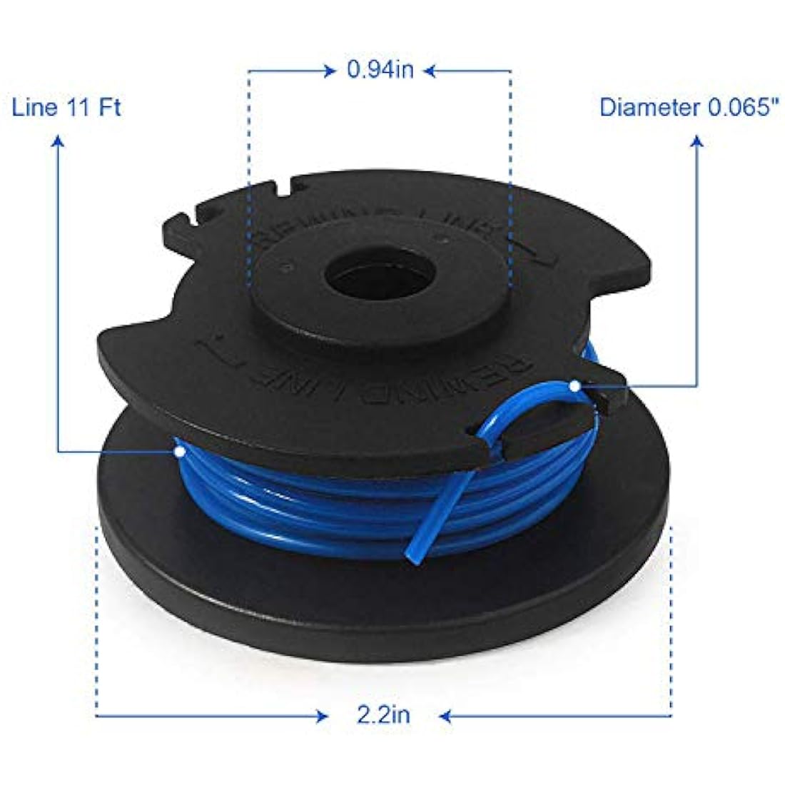 Eyoloty Trimmer Spool Line for Ryobi 18V 24V 40V - 6 Spools + 1 Cover