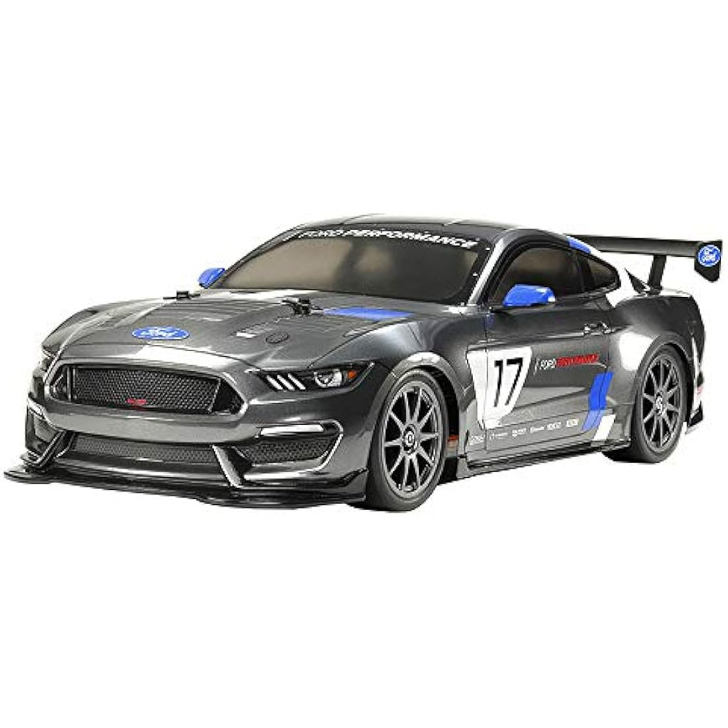 Tamiya Ford Mustang GT4 1:10 RC Car Kit – TT-02 Chassis Model, Grey