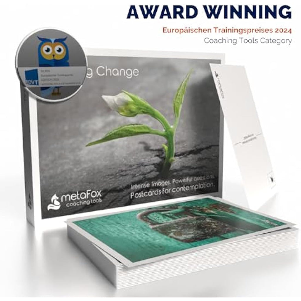 metaFox Leading Change Coaching Cards - 52 Postcards for Management