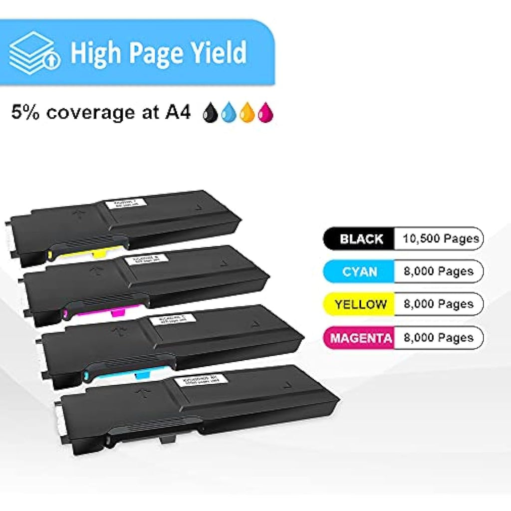 Jolof Store Compatible Toner 4-Pack for Xerox VersaLink C400 C405