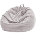 Nobildonna Corduroy Bean Bag Chair Cover | 300L Extra Large - Light Grey