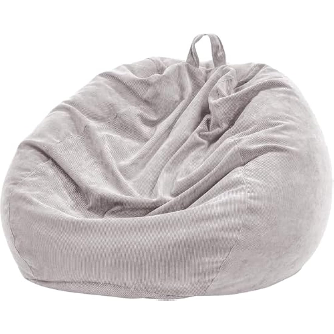 Nobildonna Corduroy Bean Bag Chair Cover | 300L Extra Large - Light Grey