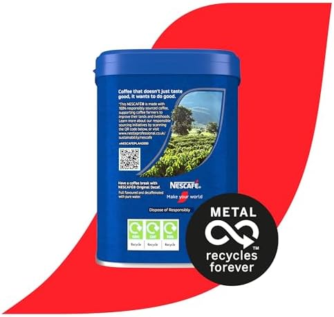 NESCAFÉ Original Decaf Instant Coffee – 500g Caffeine Free Coffee Tin