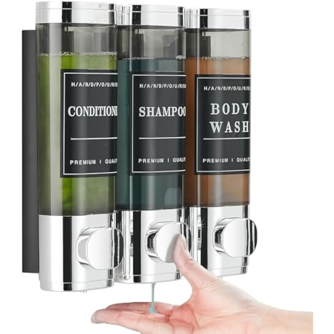 Jolof Store 3 Chamber Shower Shampoo Dispenser – Wall Mounted Chrome