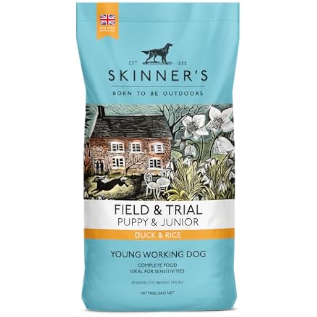 Skinner's Field & Trial Junior Working Dog Food - Duck & Rice, 15kg