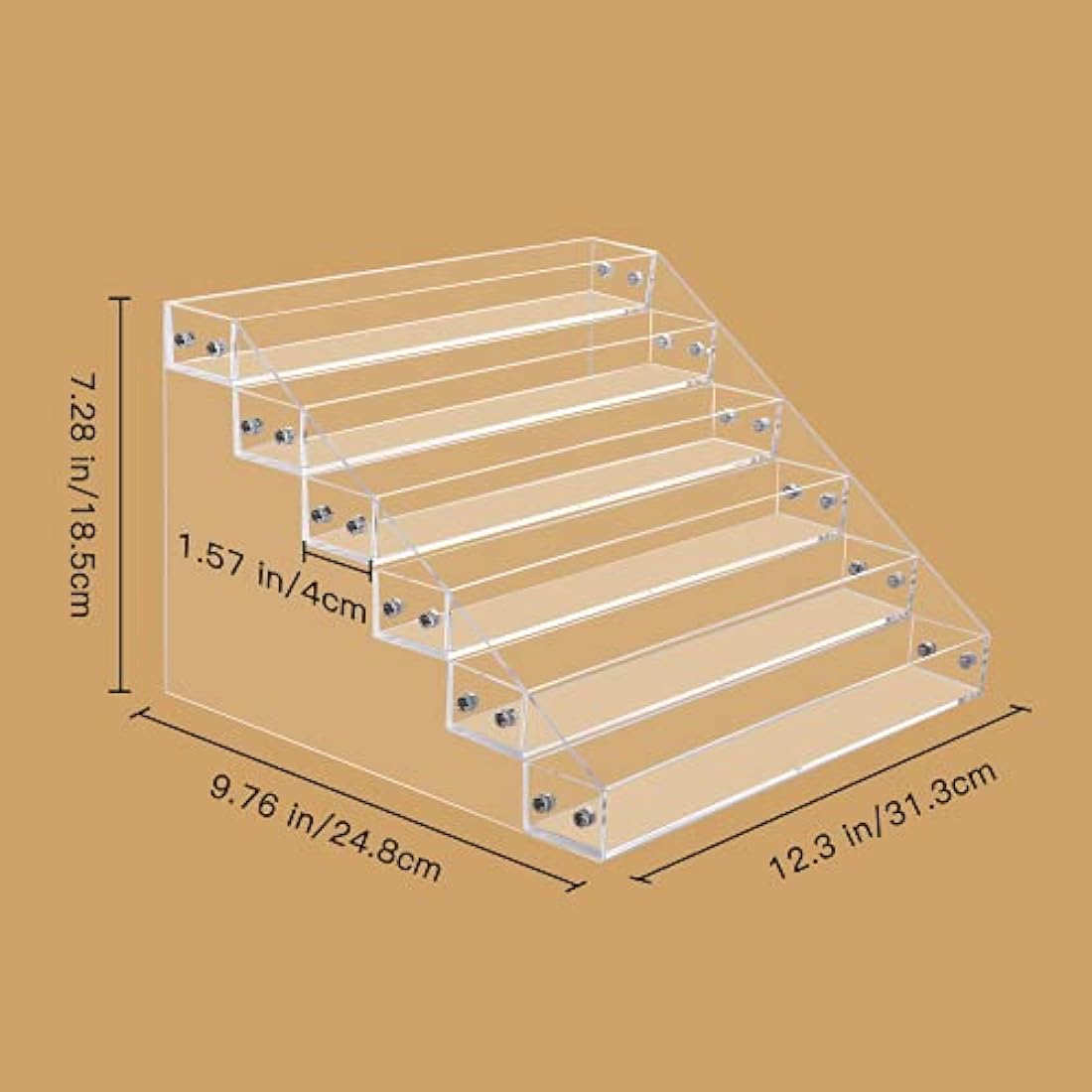 Benbilry 6-Tier Acrylic Nail Polish Organiser | 60 Bottle Display Rack