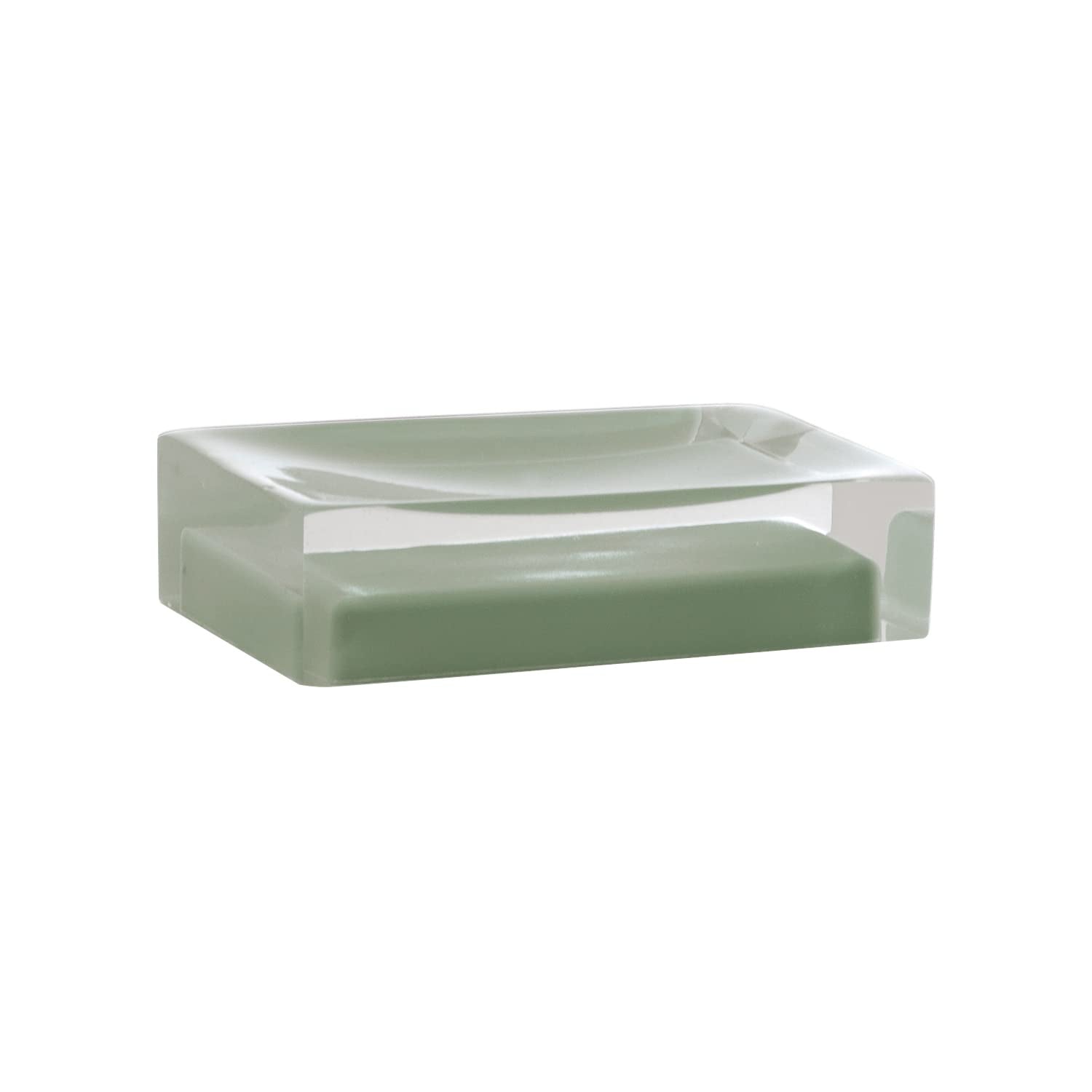 Gedy Auckland Soap Holder – Transparent Resin – Mint Green Finish