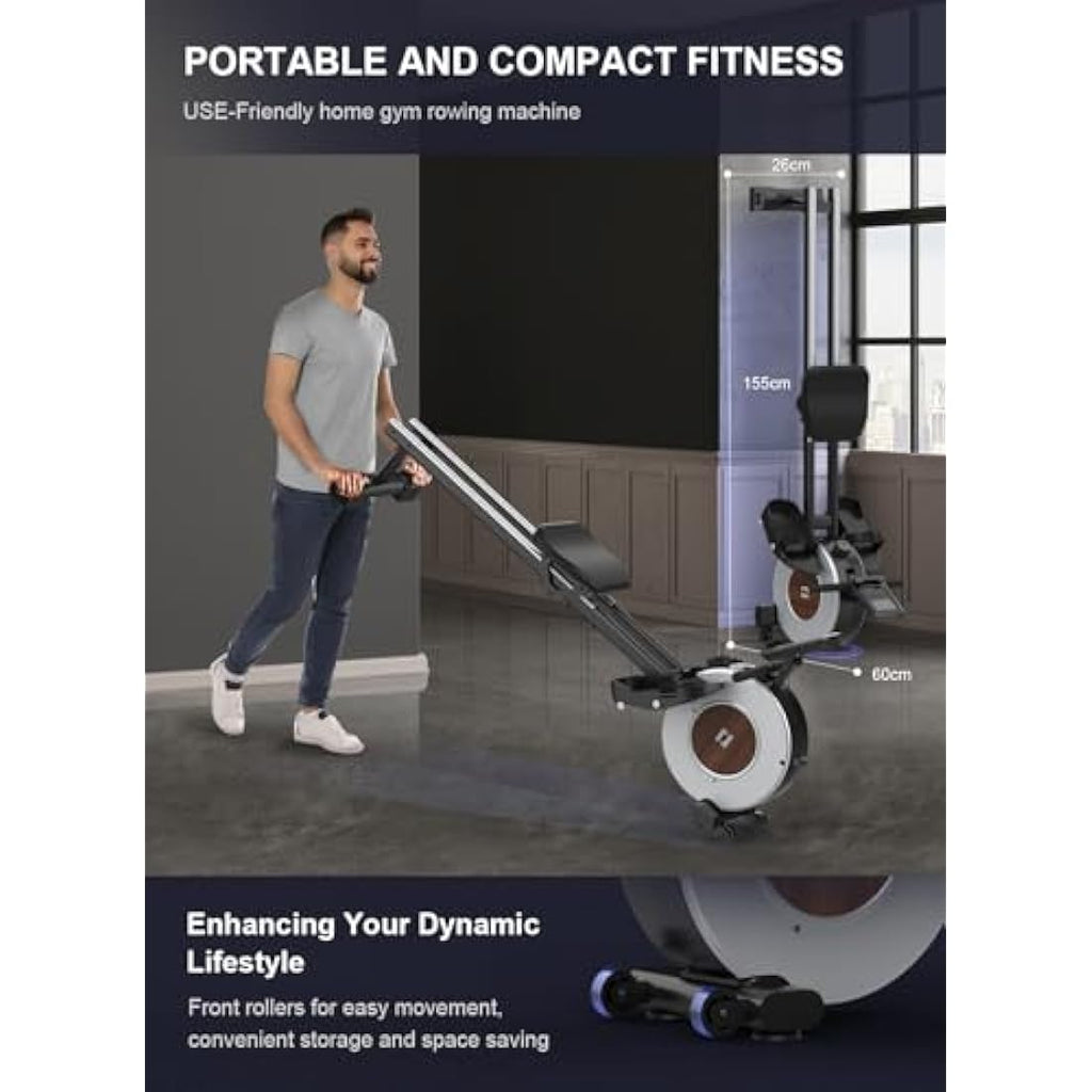 Neezee Magnetic Rowing Machine – 16 Resistance Levels & LCD Monitor
