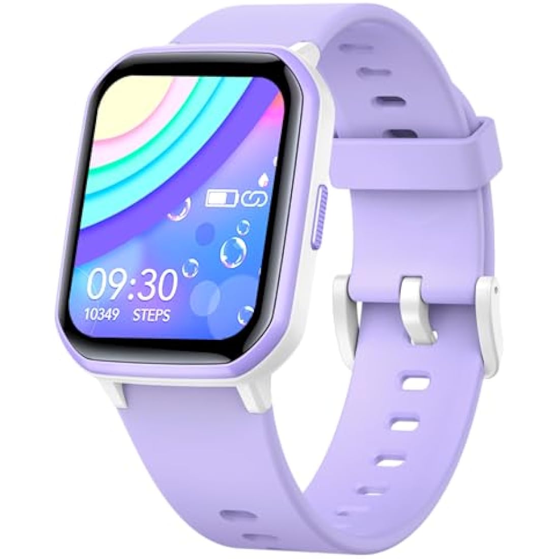 Kids Smart Watch – IP68 Waterproof Fitness Tracker (Purple)