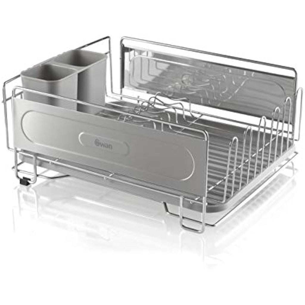 Swan Chrome Dish Rack – Rust Resistant Drainer with Drip Tray