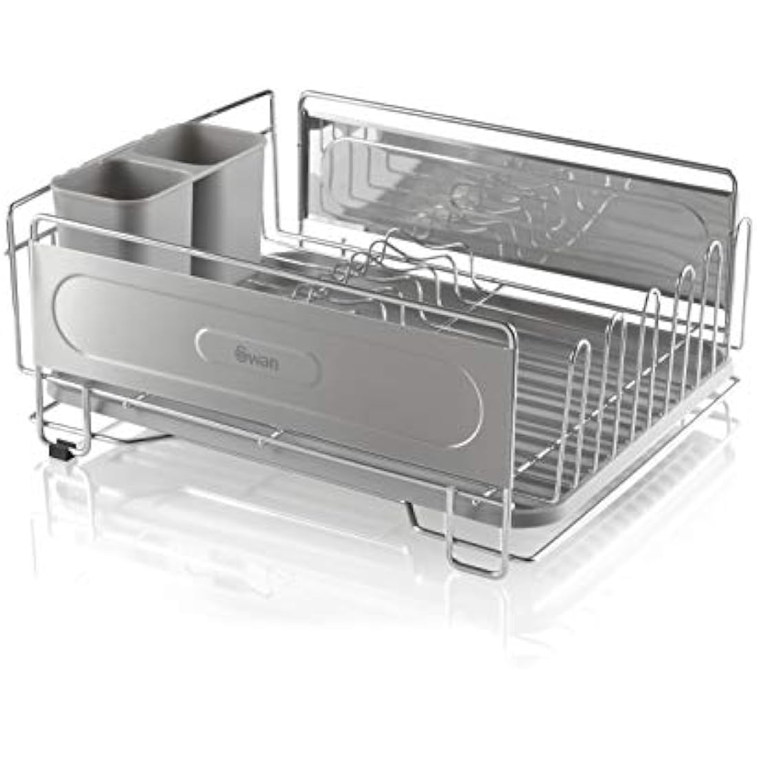 Swan Chrome Dish Rack – Rust Resistant Drainer with Drip Tray