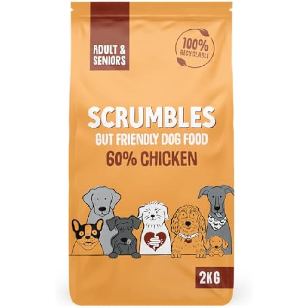 Scrumbles Fresh Chicken Dry Dog Food - Hypoallergenic & Probiotic, 2kg