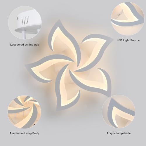 Comely Dimmable LED Ceiling Light | 40W Modern Acrylic Lamp with Remote