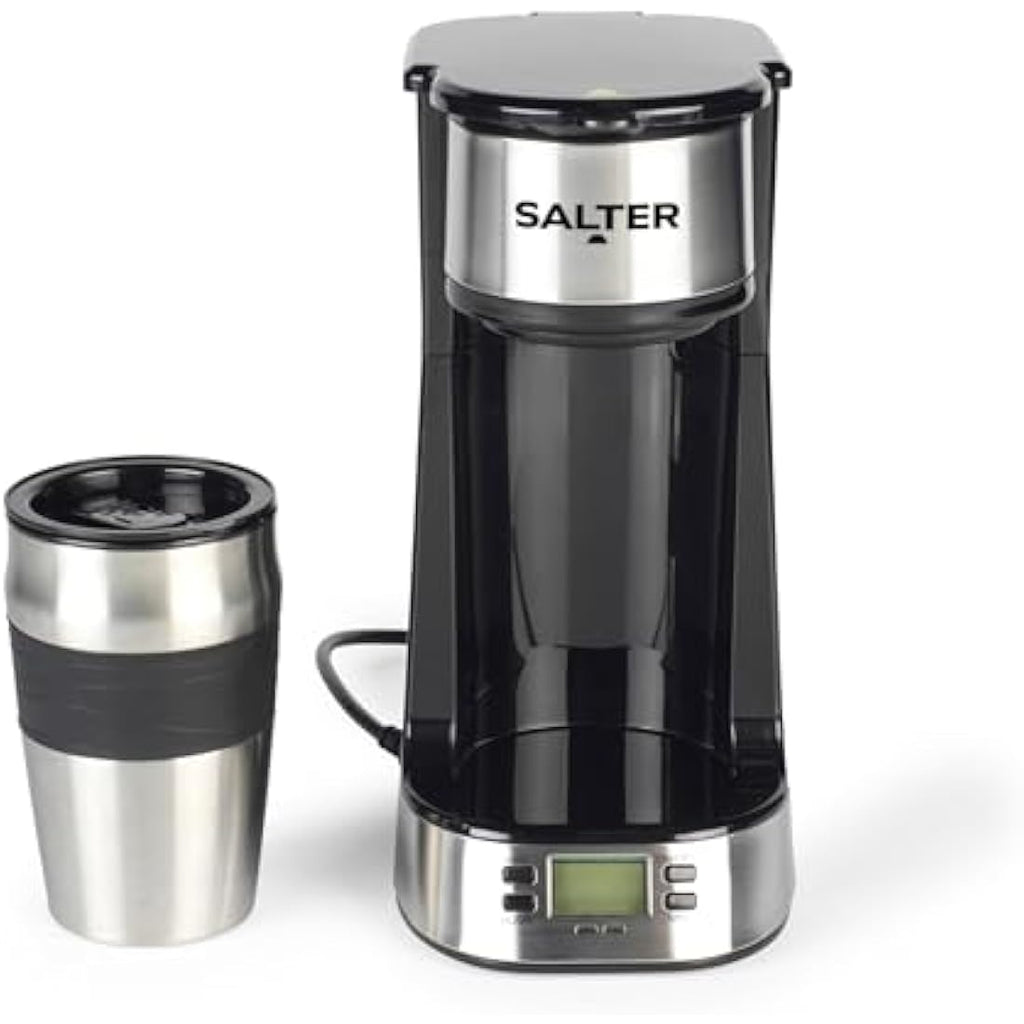 Salter EK2732 Personal Coffee Maker | 420ml Travel Mug & Washable Filter