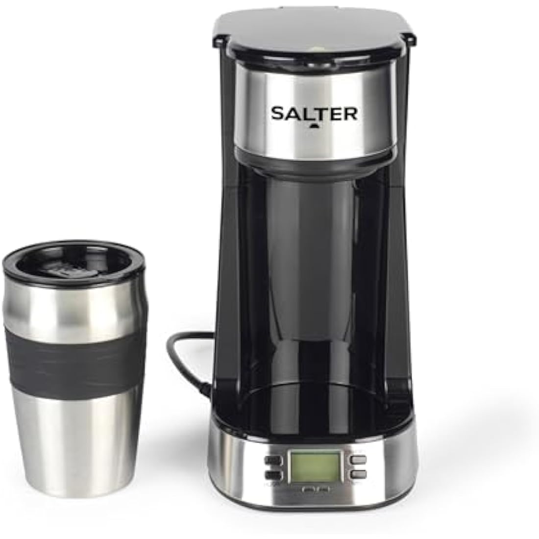 Salter EK2732 Personal Coffee Maker | 420ml Travel Mug & Washable Filter