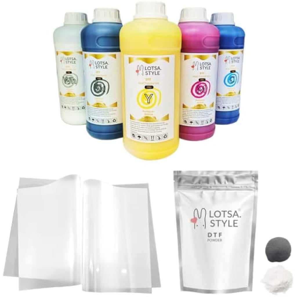 LOTSA. STYLE Premium White DTF Ink Refill for Wide Format Printers – 1000ml