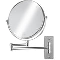 AumVum 8" Wall Mounted Shaving Mirror – 1X/10X Magnification Chrome