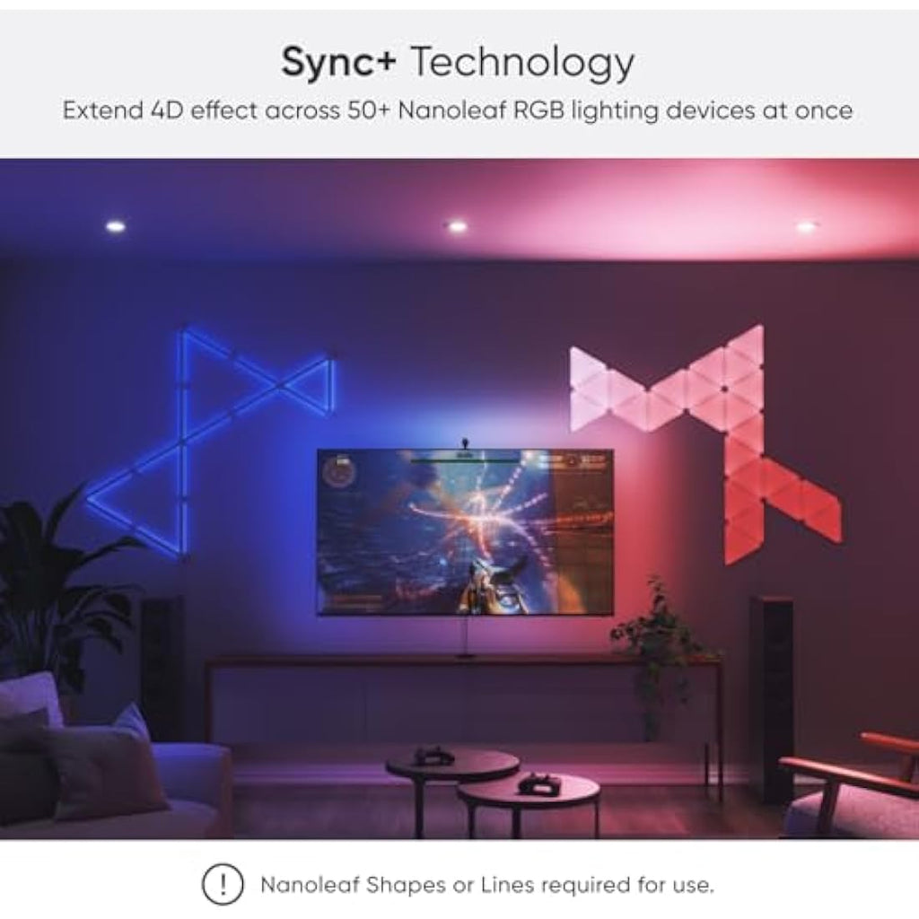 Nanoleaf 4D TV Screen Mirror Kit – Smart RGB LED Lightstrip & Camera