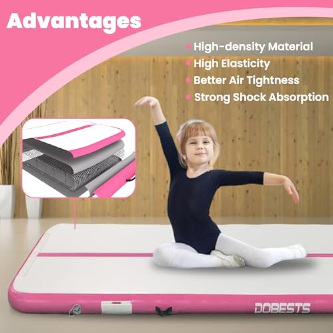 Inflatable Gymnastics Air Mat – Waterproof Tumble Track