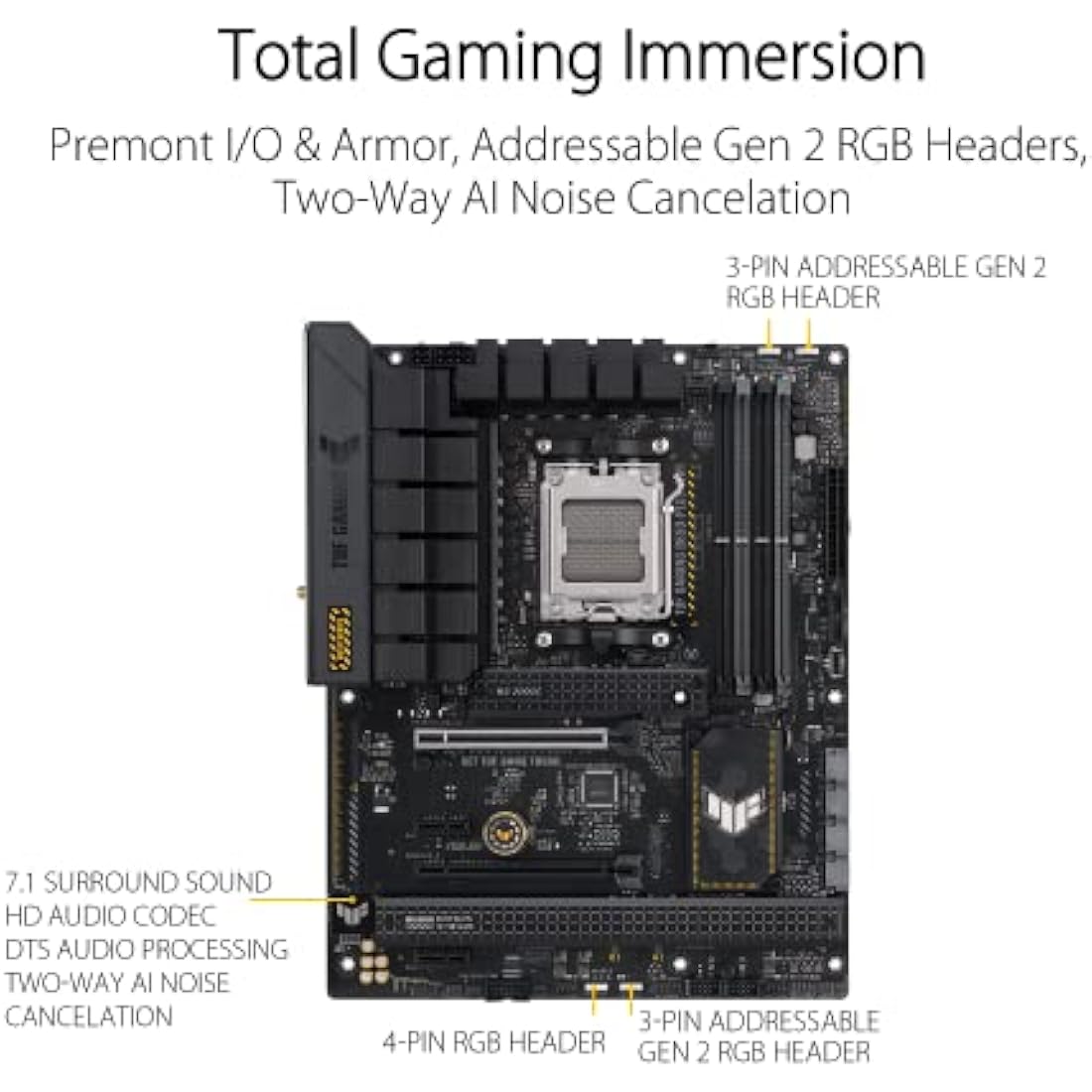 ASUS TUF Gaming B650-PLUS WIFI Motherboard – AMD AM5 Ryzen 7000 ATX