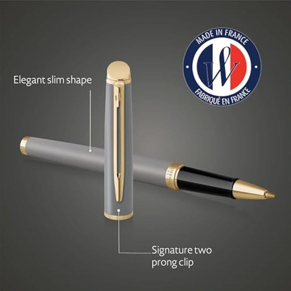 Waterman Hémisphère Rollerball Pen – Stone Grey Fine Point Luxury Pen
