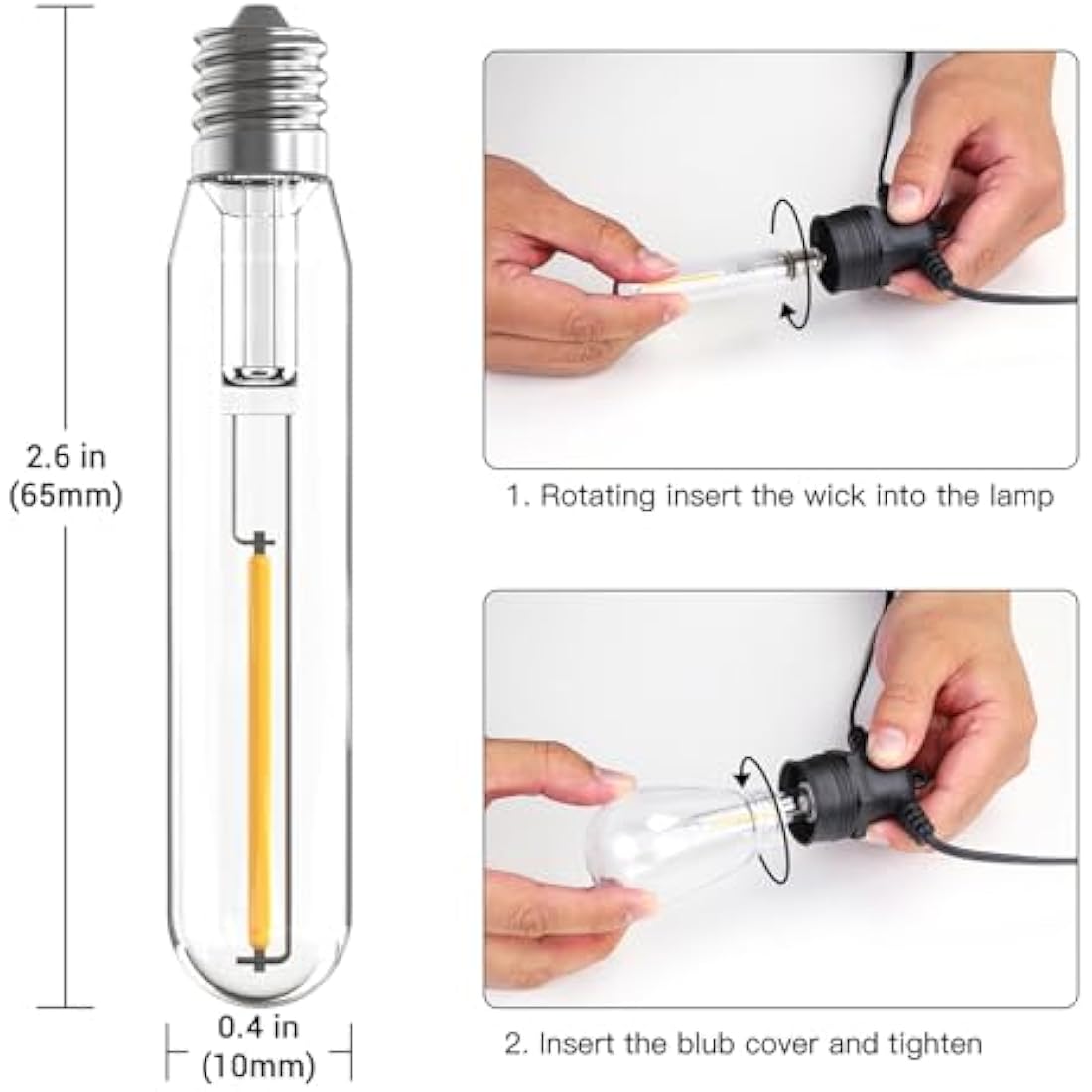 GlobaLink 101FT LED Outdoor String Lights | IP65 Waterproof Festoon