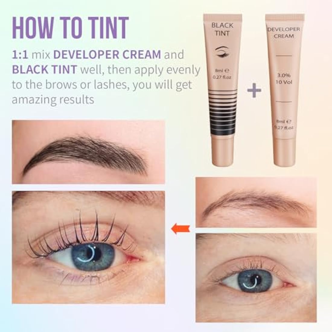 PERMANIA 4-in-1 Lash Lift and Tint Kit | Eyelash Perm & Brow Lamination