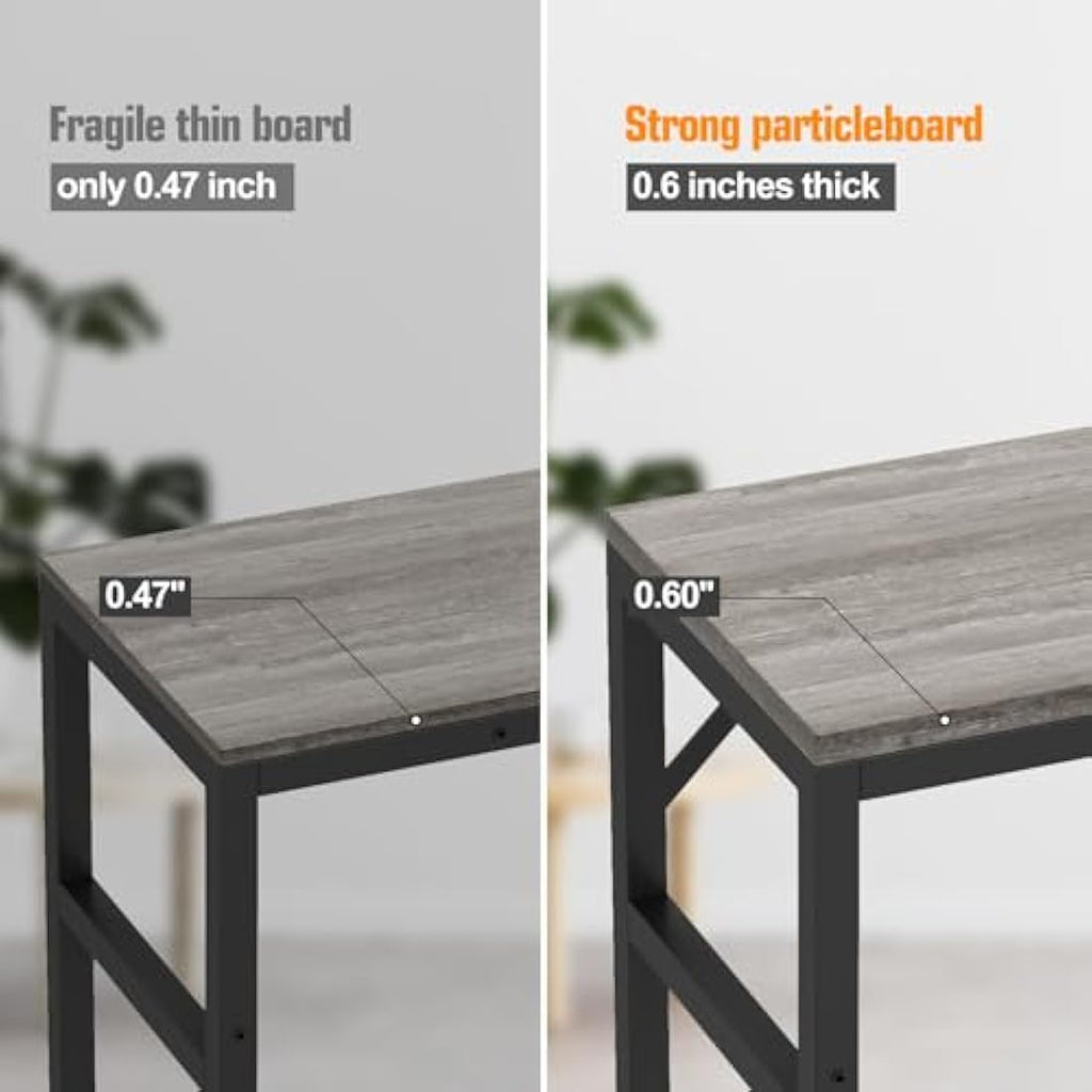 Livofloral Narrow Console Table | Industrial Wood & Metal Entryway Table