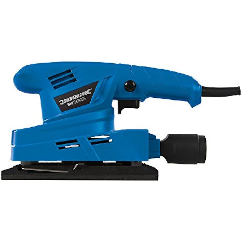 Silverline 135W Orbital Sheet Sander – DIY Woodworking Power Tool, Blue