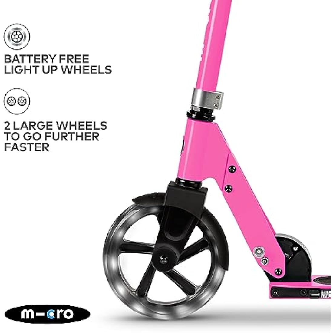 Micro Scooters Cruiser LED Kids Scooter | Foldable 200mm Wheels | 6-12yrs