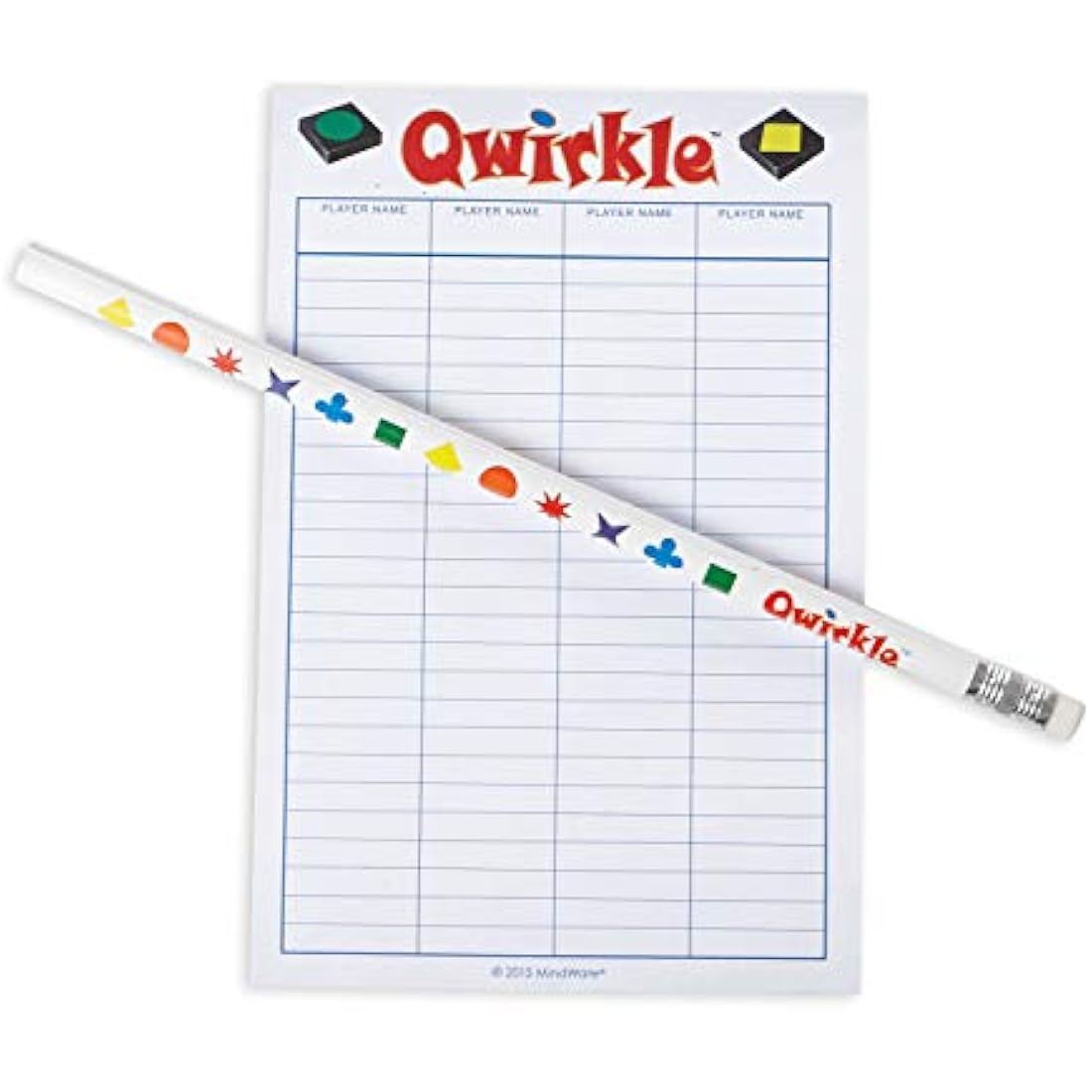Mindware Qwirkle Bonus Pack Board Game with Tile Racks and Score Pad