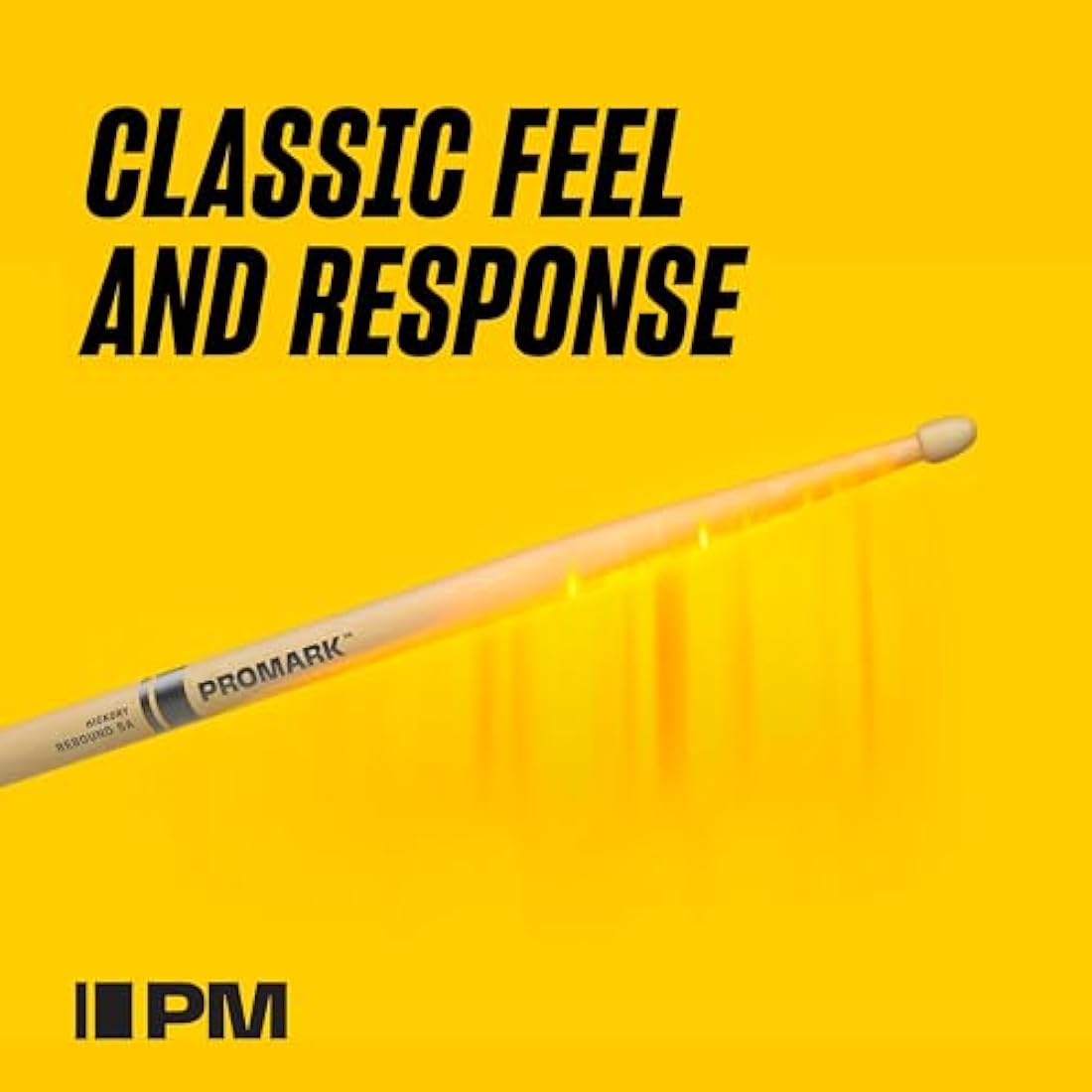 ProMark Rebound 7A Drumsticks – ActiveGrip Hickory Wood, Acorn Tip