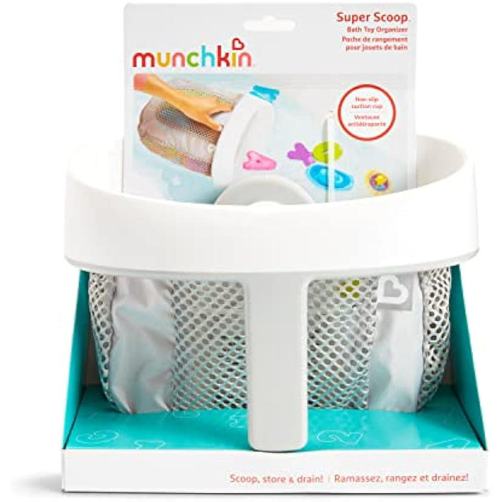Munchkin Super Scoop Baby Bath Toy Storage Basket with Suction Cup